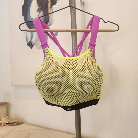 VX Victoria Secret CUTEST EVER STRAPPY SPORTS BRA, Size 36DDD ♥️🩵 - Picture 12 of 16